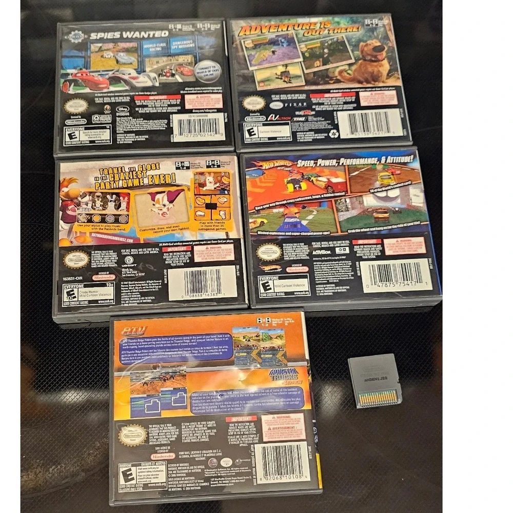 Nintendo DS Game Lot Cars 2 Up Rayman Rabbids Hot Wheels ATV Brain Age Bundle